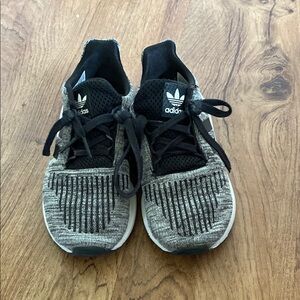 Adidas Knit Black and Gray Running Shoes